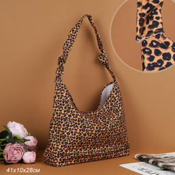 Сумка дамская шоппер 41х10х28 см / MIR - 20 /уп 20/леопард/брак лямки