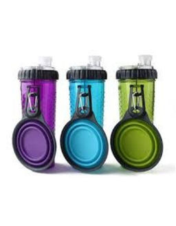 SNACK-DUO PET BOTTLE -Двухкамерная бутылка для еды и воды с силиконовой чашкой - Buro фото 3