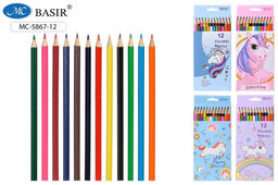 Карандаши Basir "Единорог" 12цв. (MC-5867-12)