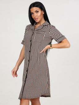 5-Х ЖЕНСКИЙ ХАЛАТ (Бежевая полоса) - А-дина фото 4