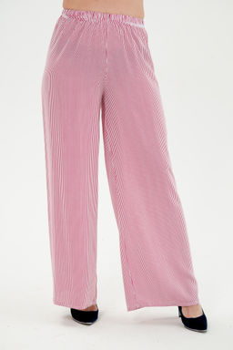 Брюки палаццо из штапеля Диана полоса розовая