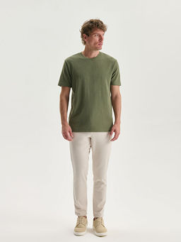 Bisiklet Yaka K?sa Kollu Erkek Dokulu Ti??rt