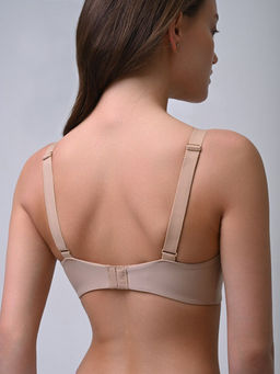 Бежевый бюстгальтер с мягкими косточками (Арт. WXY4055) - Indefini фото 3