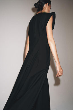 VESTIDO POPEL?N PLIEGUES ZW COLLECTION / Negro - Zara фото 11