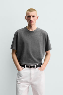 HEAVY WEIGHT SHORT SLEEVE T-SHIRT - Zara фото 29