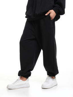 Спортивные штаны без начеса джоггеры 22-5692 черный - Mini maxi фото 8