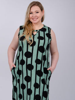Сарафан "Сити 5" зелёный, трикотаж
