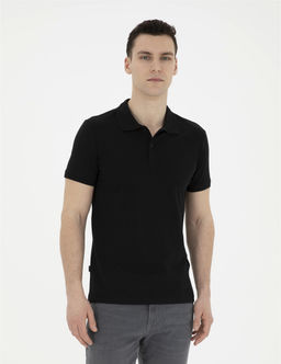 Siyah Slim Fit Basic Ti__rt