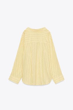 OVERSIZE STRIPED POPLIN SHIRT - Zara фото 5