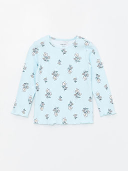 Bisiklet Yaka ?i?ek Desenli K?z Bebek Pijama Tak?m? - Waikiki фото 2