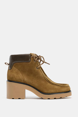 LACE-UP HEELED ANKLE BOOTS - Zara фото 9