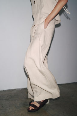 ZW COLLECTION FLOWING PYJAMA TROUSERS - Zara фото 4