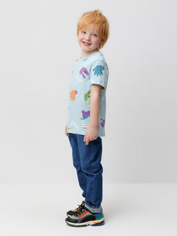 КР 302056/морозный шалфей,мир динозавров фуфайка (футболка) для мал