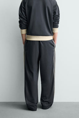 WIDE-LEG JOGGER TROUSERS WITH SIDE TAPING - Zara фото 13