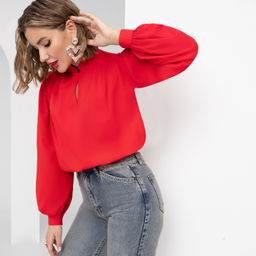 Блуза Интересная штучка (пламенный red) - Charutti фото 4