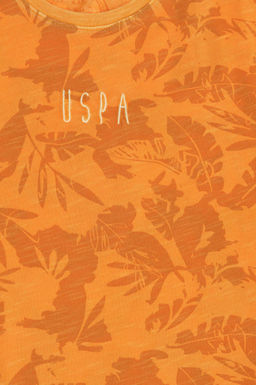Оранжевая футболка с круглым вырезом для мальчиков - U.s. polo assn фото 15