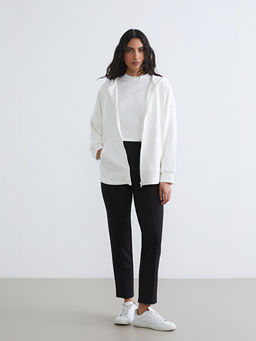 Kap??onlu Soft Touch Kad?n Fermuarl? Sweatshirt