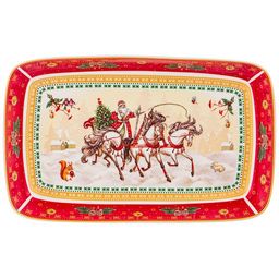 БЛЮДО LEFARD ТРОЙКА ПРЯМОУГ. 30Х19Х4 СМ КРАСНОЕ