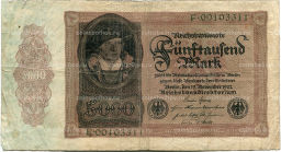 Банкнота 5000 марок 1922 года Германия