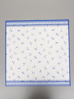 Цена за 20 шт. Пленка для цветов и букетов «Эскиз», белая с голубым, 57×57 см