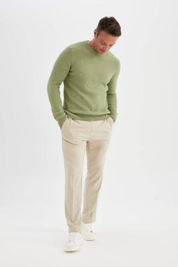 Standart Fit Normal Kesim Bisiklet Yaka Jakarl? Triko Kazak - Defacto фото 5