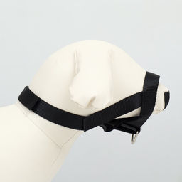 Недоуздок-намордник для собак строгий, размер M, ОM 15-26 см, ОШ 13-20 см, черный - Пижон фото 3