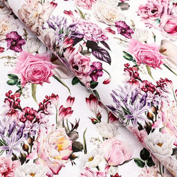 Цена за 10 шт. Бумага упаковочная глянцевая двусторонняя Букет, 100?70 см