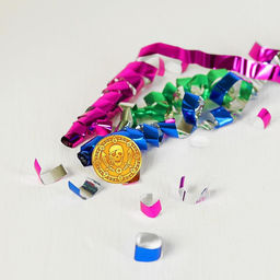 Хлопушка пневматическая Пиратская, фанты, серпантин, фольга, 30 см - Страна карнавалия фото 3