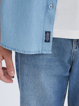 Regular Fit K?sa Kollu Erkek Jean G?mlek