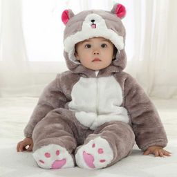 Плюшевый комбинезон Енот (теплый)