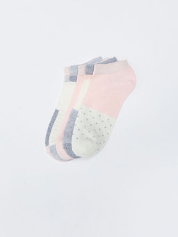 Renk Bloklu Kad?n Patik ?orap 5li