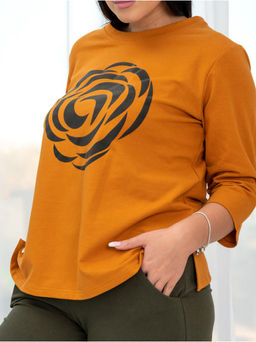 Кофта от Костюма "Роза" горчичный