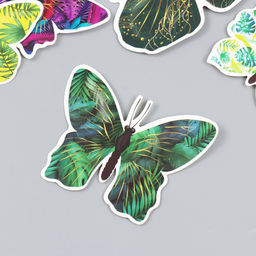 Бабочки картон Листья набор 12 шт h=4-10 см на магните - Simaland фото 2