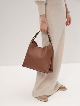 Сумка кожаная Deboro 30994 коричневая