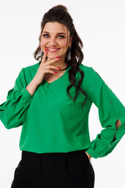 Блуза ANELLI 1377 ирландский зеленый  фото 2