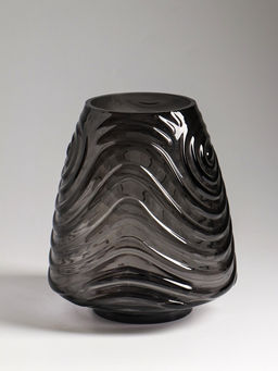 Ваза «Флер», 19.5×16 см, стекло, серая