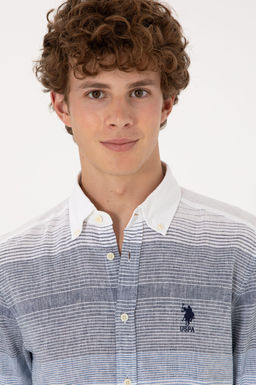 Erkek _ndigo Uzun Kollu G_mlek Sepette S_rpriz _ndirim - U.s. polo assn фото 2