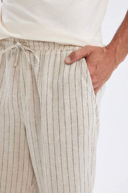 Шорты-бермуды из смесового льна Relax Fit - Defacto фото 5