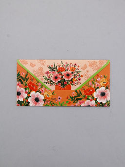 Цена за 10 шт. Конверт для денег Букет, 16,5 х 8 см