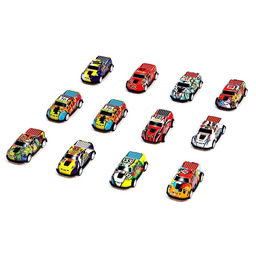 Машинки металлические Безумные гонки, набор 50 шт., металлические, инерция, игровой коврик, в детском ящике на колёсах с крышкой - АвтоГрад фото 10