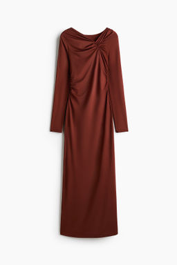 Vestido drapeado de punto