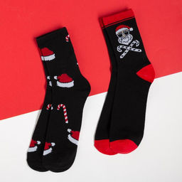 Носки мужские новогодние Happy размер 41-44, набор 2 пары - Kaftan фото 2