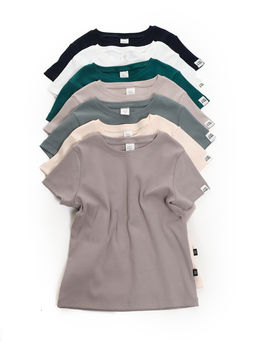 Футболка в рубчик 22-0210 хаки