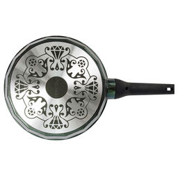 Сковорода с тефлоновым покрытием д26см Бриллиант Green, h7,1см, s0,4см, ручка из термостойкого пластика (Россия) - Домашняя мода фото 3