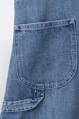 PETO DENIM CORTO / Azul - Zara фото 4