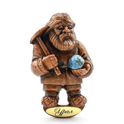 Магнит с самоцветами "Дед с киркой" 60*95мм Радуга камня