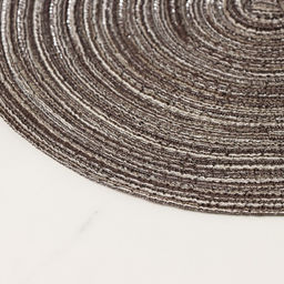 Салфетка сервировочная на стол Доляна Дуо, d=30 см, цвет коричневый  фото 3