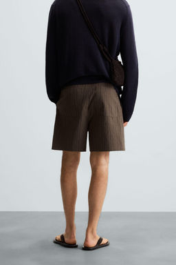 STRIPED REGULAR FIT BERMUDA SHORTS - Zara фото 3