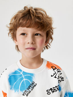 ACOOLA / Джемпер детский для мальчиков Graphito белый  фото 5