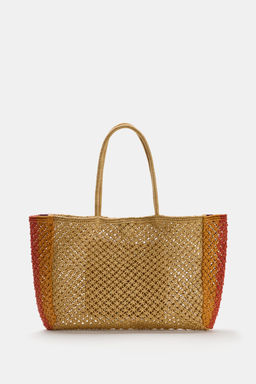 BOLSO SHOPPER EFECTO TRENZADO COMBINADO / Multicolor - Zara фото 2